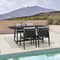 Armen Living Grand Outdoor Patio 5-Piece Dining Table Set in Aluminum with Gray Cushions 840254333260 - alternate 10